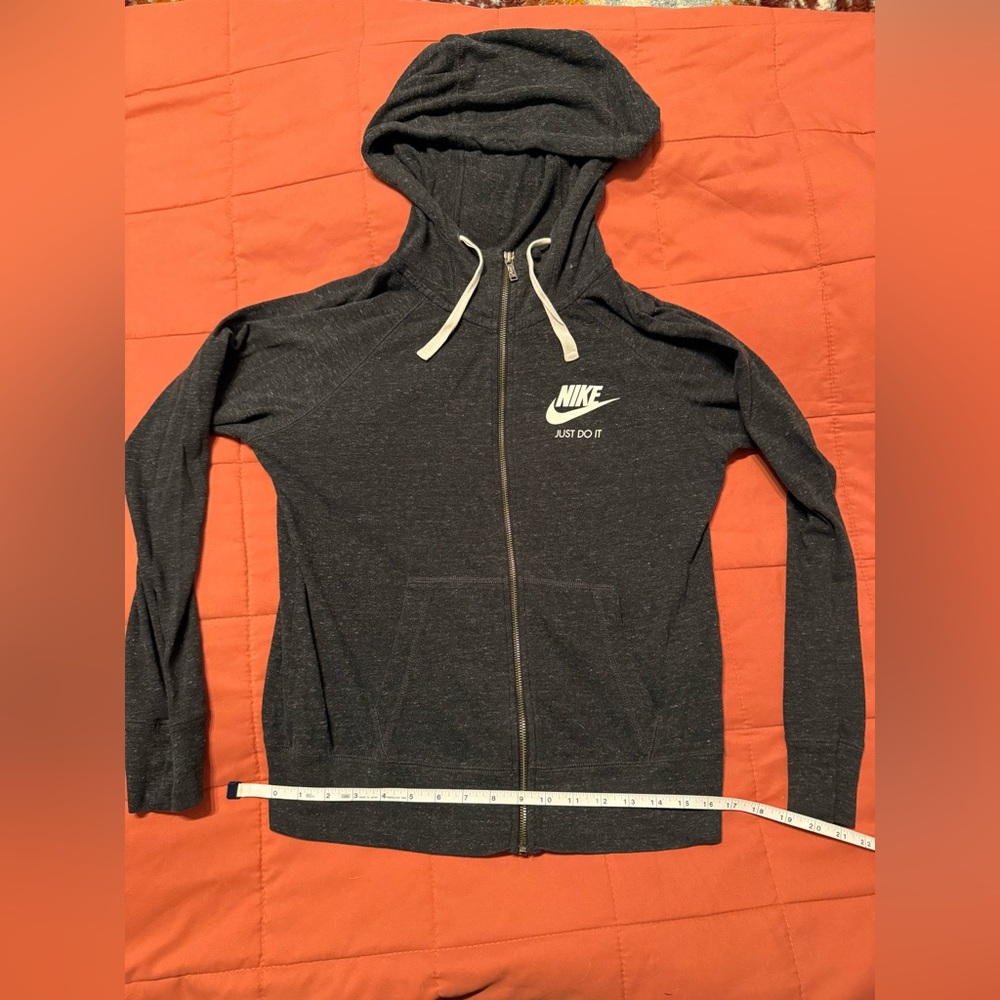 Nike Charcoal Hoodie with White Logo